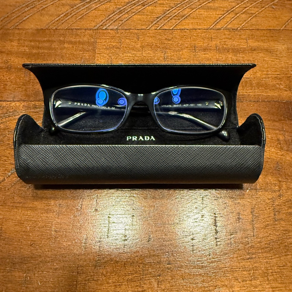 Prada eyeglasses in black